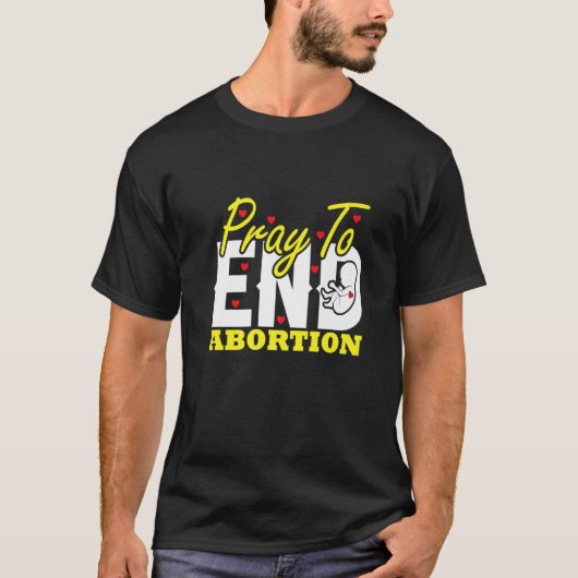 Pray-to-end abortus - Christelijk kat T-shirt (Voorkant)