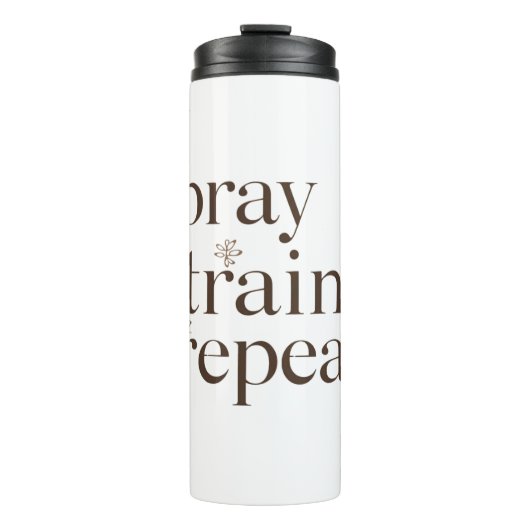 Pray Train Repeat Mok – Christelijke Fitness Motiv (Voorkant)