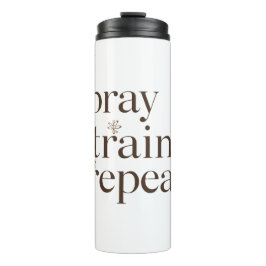 Pray Train Repeat Mug – Christian Fitness Motivati Thermosbeker