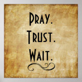 Pray Trust Wacht Poster (Voorkant)