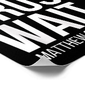 Pray. Trust. Wait. Christian Religious Verse Matth Poster (Hoek)