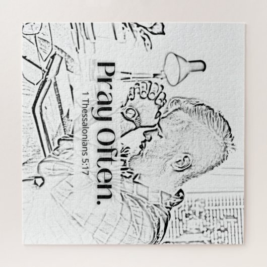 Pray Vaak Christelijke Schets Schets Schets Puzzle Legpuzzel (Horizontaal)