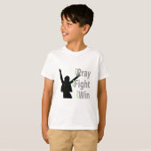 Pray. Vecht. iWin. T-shirt (Voorkant volledig)