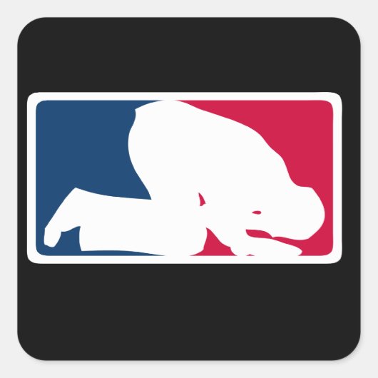 Pray Vierkante Sticker (Voorkant)
