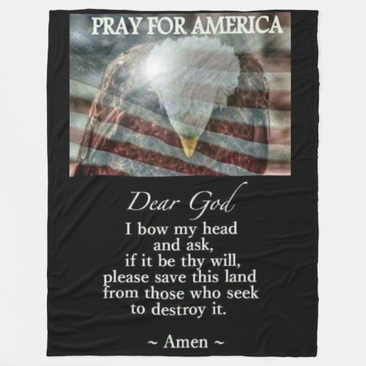 PRAY voor AMERIKA Fleece Deken (Voorkant)