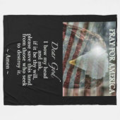 PRAY voor AMERIKA Fleece Deken (Voorkant (Horizontaal))