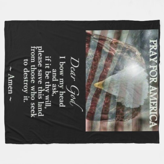 PRAY voor AMERIKA Fleece Deken (Voorkant (Horizontaal))