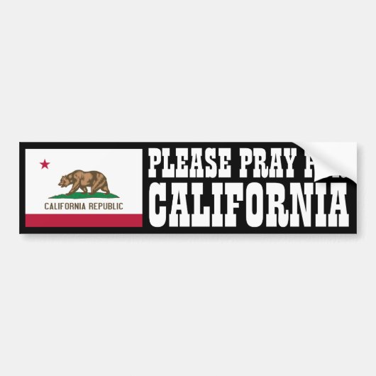 Pray voor Californië Bumpersticker (Voorkant)