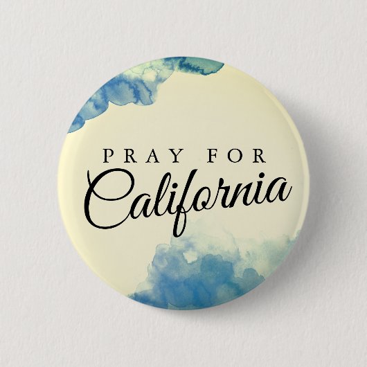 PRAY VOOR Californië Ronde Button 5,7 Cm (Voorkant)