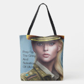 PRAY VOOR HET GEHEUGEN VAN OEKRAÏNE TOTE BAG (Achterkant)