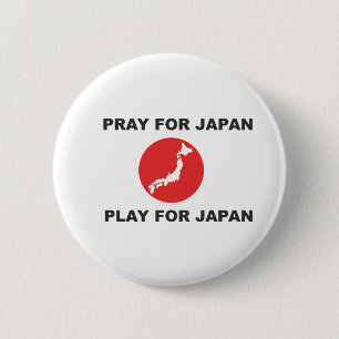 PRAY VOOR JAPAN, SPEL VOOR JAPAN. RONDE BUTTON 5,7 CM