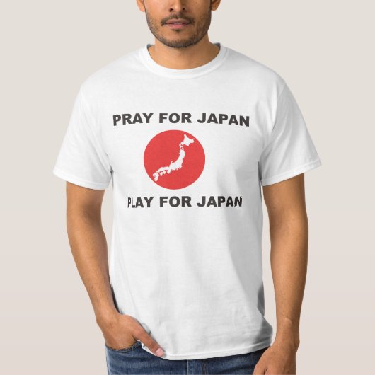 PRAY VOOR JAPAN, SPEL VOOR JAPAN. T-SHIRT (Voorkant)
