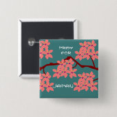 PRAY VOOR JAPAN VIERKANTE BUTTON 5,1 CM (Voorkant /achterkant)