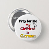 Pray voor me Vriendin is Duits Ronde Button 5,7 Cm (Voorkant /achterkant)