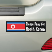 Pray voor Noord-Korea Bumpersticker (Op auto)