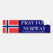 PRAY VOOR NOORWEGEN BUMPERSTICKER (Voorkant)