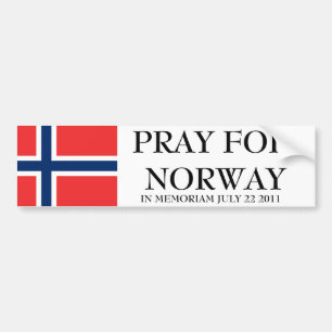 PRAY VOOR NOORWEGEN BUMPERSTICKER