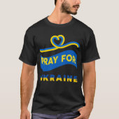 Pray voor oekraïne - hartstilstand t-shirt (Voorkant)