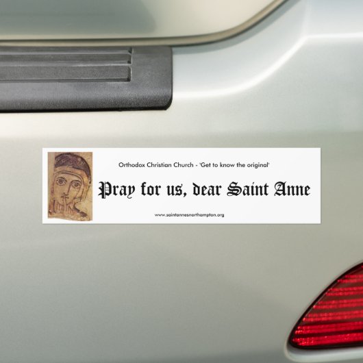 Pray voor ons, beste Saint Anne Bumpersticker (Op auto)