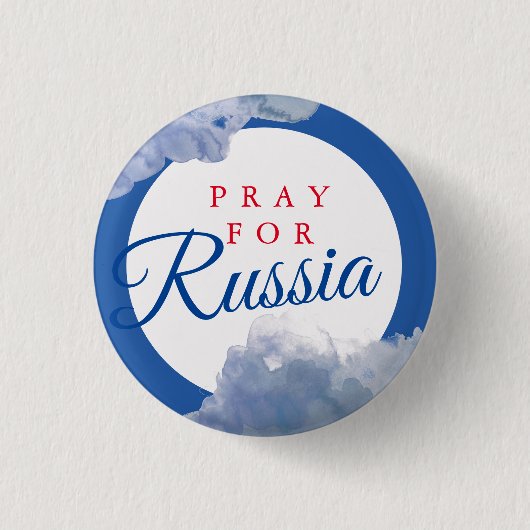 PRAY VOOR RUSLAND RONDE BUTTON 3,2 CM (Voorkant)