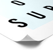 Pray voor Surf Box Blue Poster (Hoek)