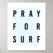 Pray voor Surf Box Blue Poster (Voorkant)