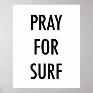 Pray voor Surf grafische kunst Poster