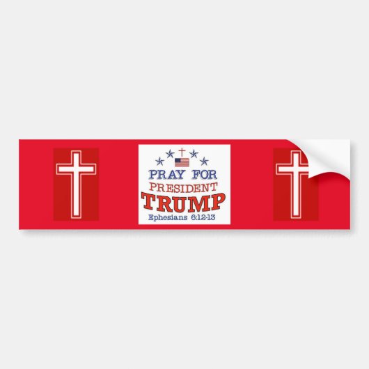 PRAY VOOR TRUMP Bumpersticker (Voorkant)