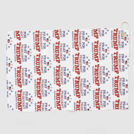 PRAY VOOR TRUMP GOLFHANDDOEK (Horizontaal)