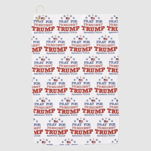 PRAY VOOR TRUMP GOLFHANDDOEK (Voorkant)