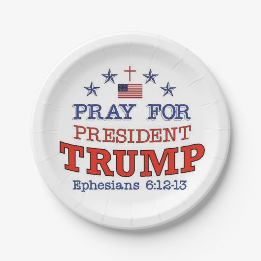 PRAY VOOR TRUMP Paper Borden Papieren Bordje (Voorkant)