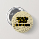 PRAY VOOR VREDE RONDE BUTTON 5,7 CM (Voorkant /achterkant)