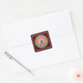 PRAY VOOR WERELDVREDE VIERKANTE STICKER (Envelop)