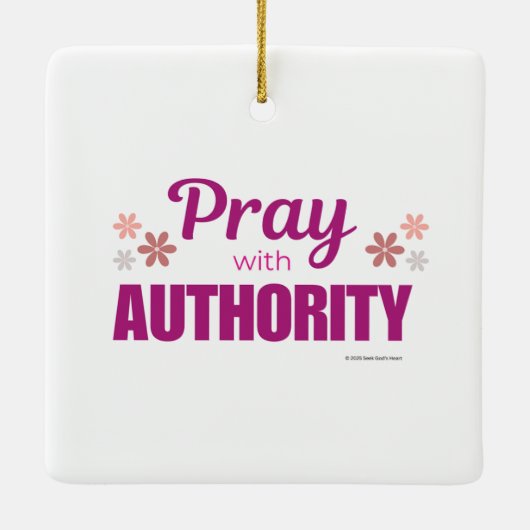 Pray with Authority, Keramisch Ornament (Achterkant)