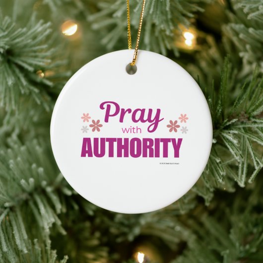 Pray with Authority - Pink - Ornament (Boom)