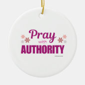 Pray with Authority - Pink - Ornament (Voorkant)