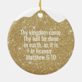 Pray without ceasing Matthew 6:10 Prayer  ⛪️ 🎄 Keramisch Ornament (Achterkant)