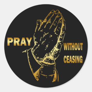PRAY ZONDER AFSCHAFFING RONDE STICKER