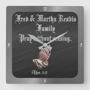 PRAY ZONDER AFSCHAFFING VIERKANTE KLOK