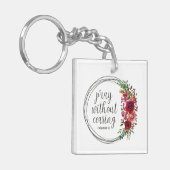 Pray zonder Floral te stoppen Sleutelhanger (Voorkant Links)