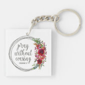Pray zonder Floral te stoppen Sleutelhanger (Achterkant)