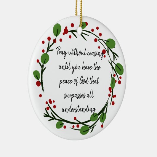 Pray zonder Inspirerend scripts stop te zetten Keramisch Ornament (Rechts)