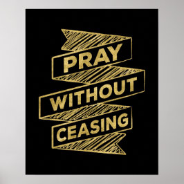 Pray zonder kunst te stoppen afdrukken poster
