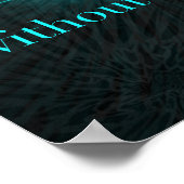 Pray zonder Matthew 7:7 Bijbelversie te stoppen Poster (Hoek)