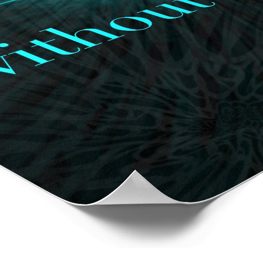 Pray zonder Matthew 7:7 Bijbelversie te stoppen Poster (Hoek)