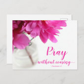 Pray zonder stopzetting 1 Thessaliërs 5:17 Pony Briefkaart (Voorkant / Achterkant)