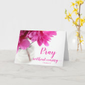 Pray zonder stopzetting 1 Thessaliërs 5:17 Pony Kaart (Gele Bloem)