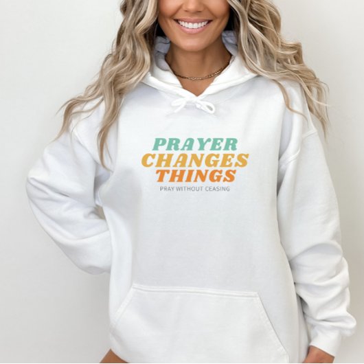 Pray zonder stopzetting Bijbel Verse Christelijke  Hoodie