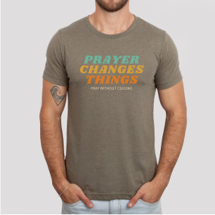 Pray zonder stopzetting Bijbelverse Christelijk T-shirt