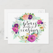 Pray zonder stopzetting briefkaart (Voorkant / Achterkant)